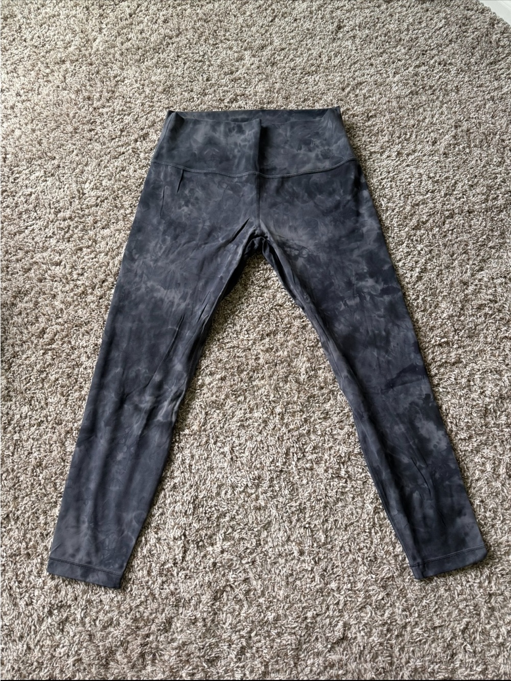 lululemon athletica Black Marble-Print Leggings
